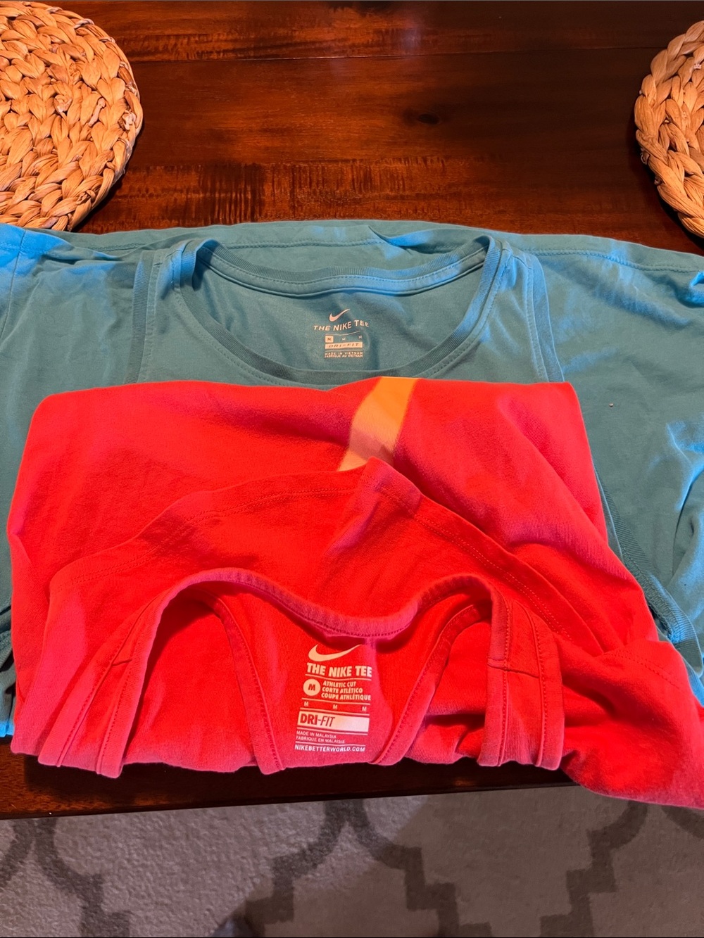 Nike Short Sleeve Womens Racer Tanks - 2 tops